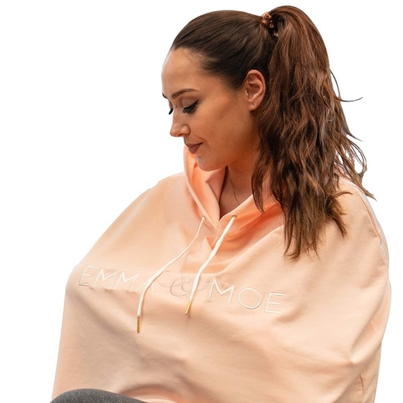 Premium Nursing Breastfeeding Cover For Privacy Soft Light Orange NEW - Picture 7 of 8